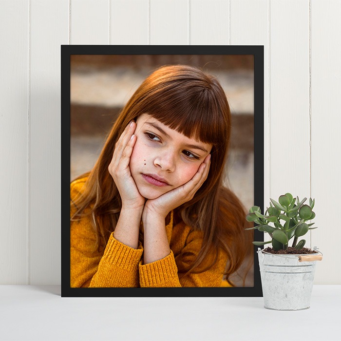8x10 Black Frame with Semi-Gloss Print (portrait)