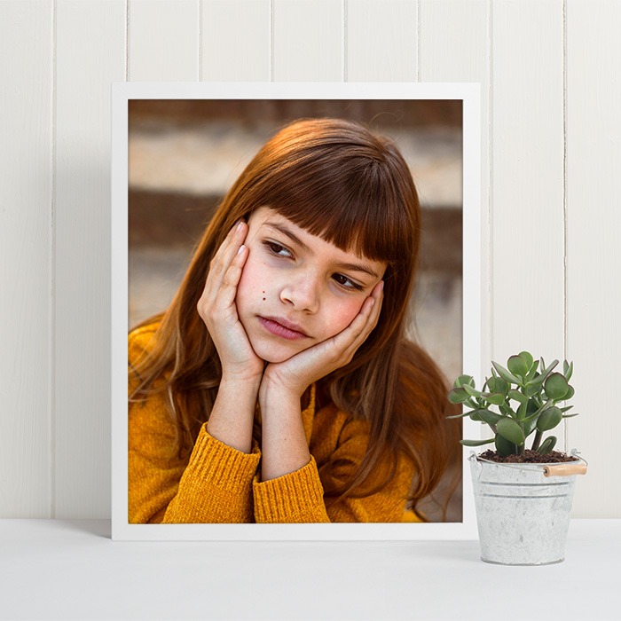 8x10 White Frame with Semi-Gloss Print (portrait)
